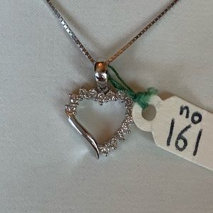 Diamond heart pendant